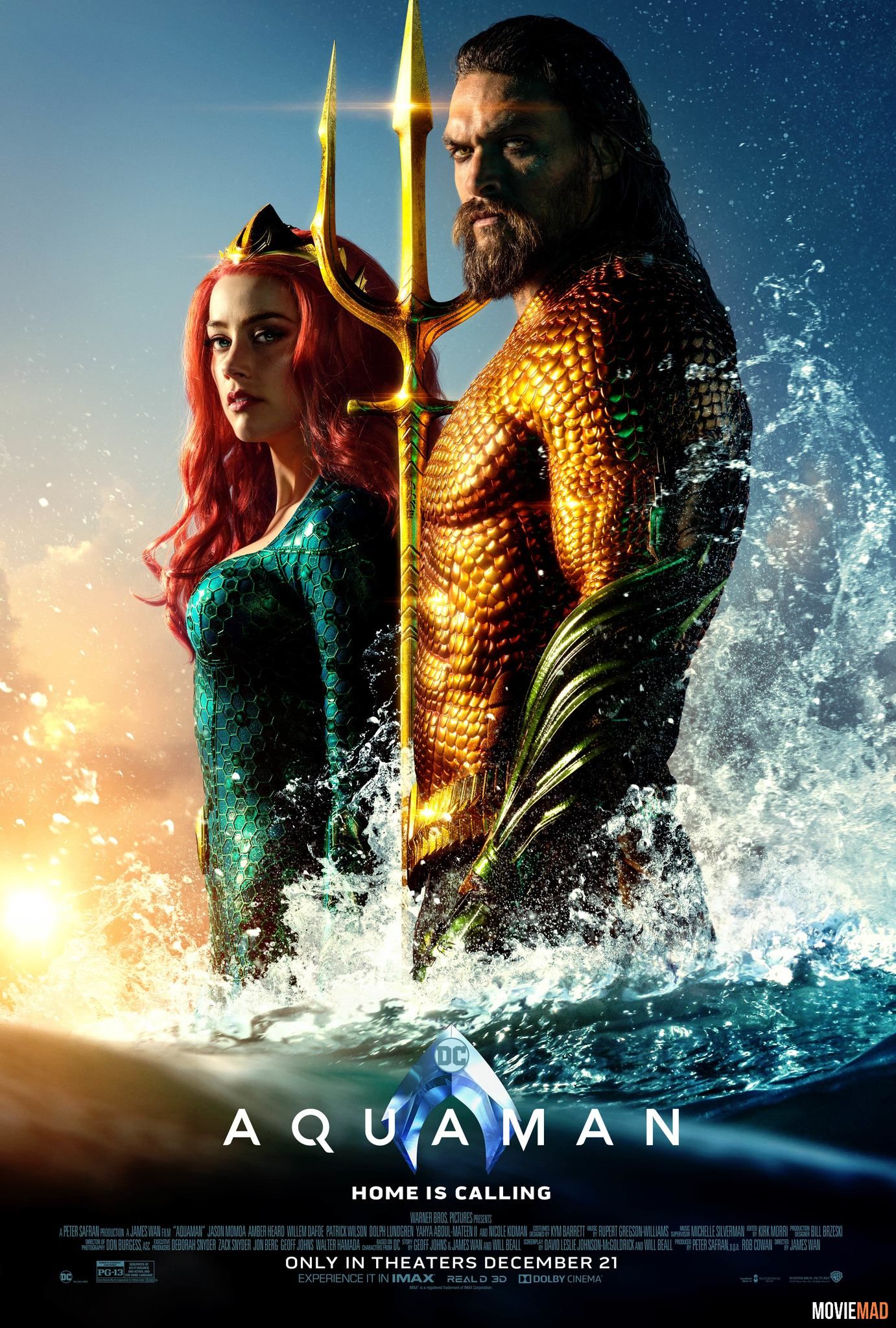 Aquaman 2018 Hindi Dubbed BluRay Full Movie 720p 480p
