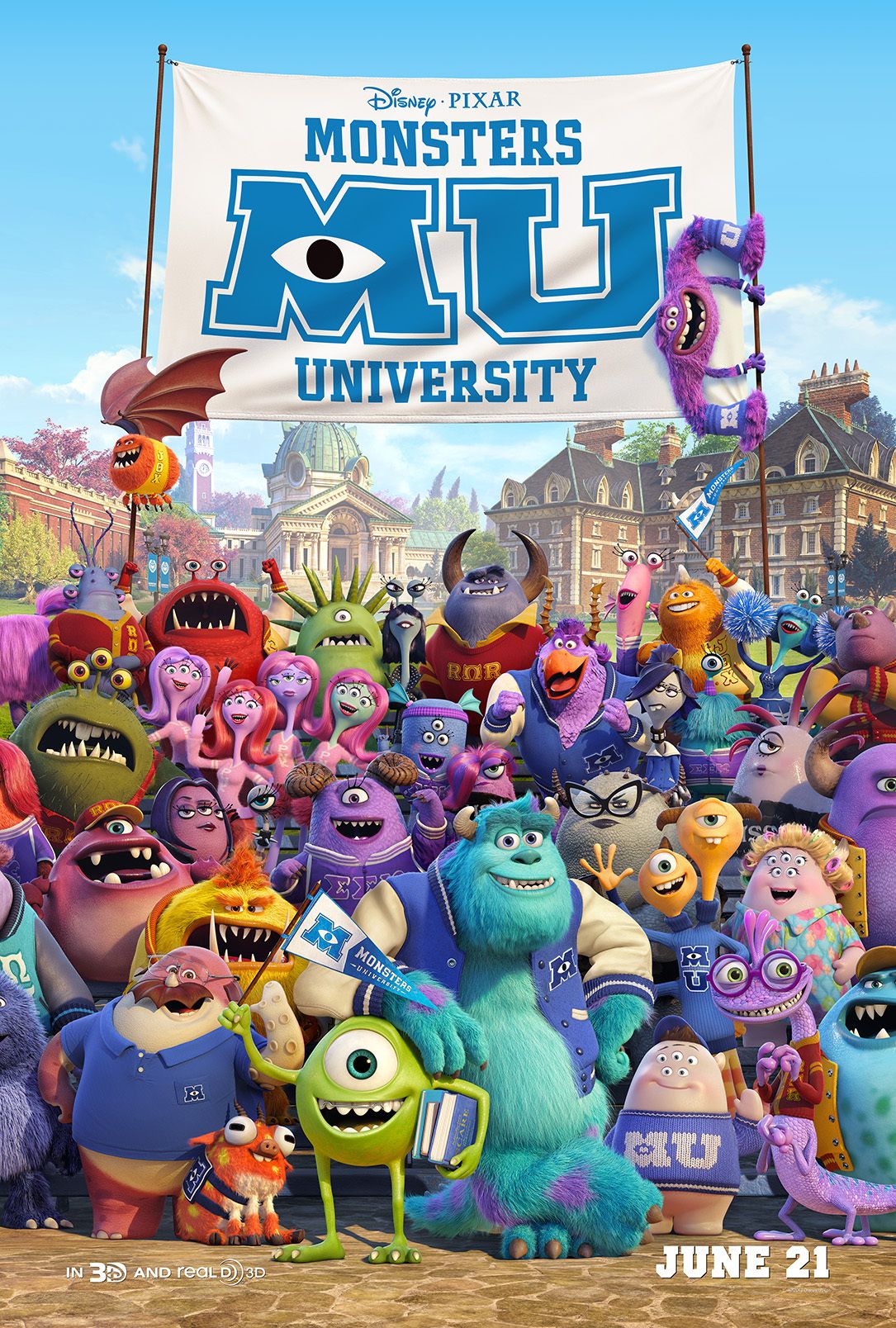 Monsters University (2013) Hindi Dubbed ORG BluRay Full Movie 720p 480p