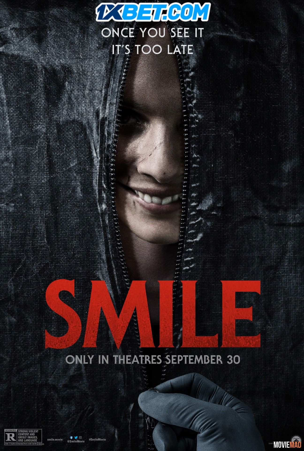 Smile (2022) English CAMRip Full Movie 720p 480p